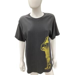T-Shirt Women’s Size L “Lamp Leg” 100% Cotton Black And Yellow